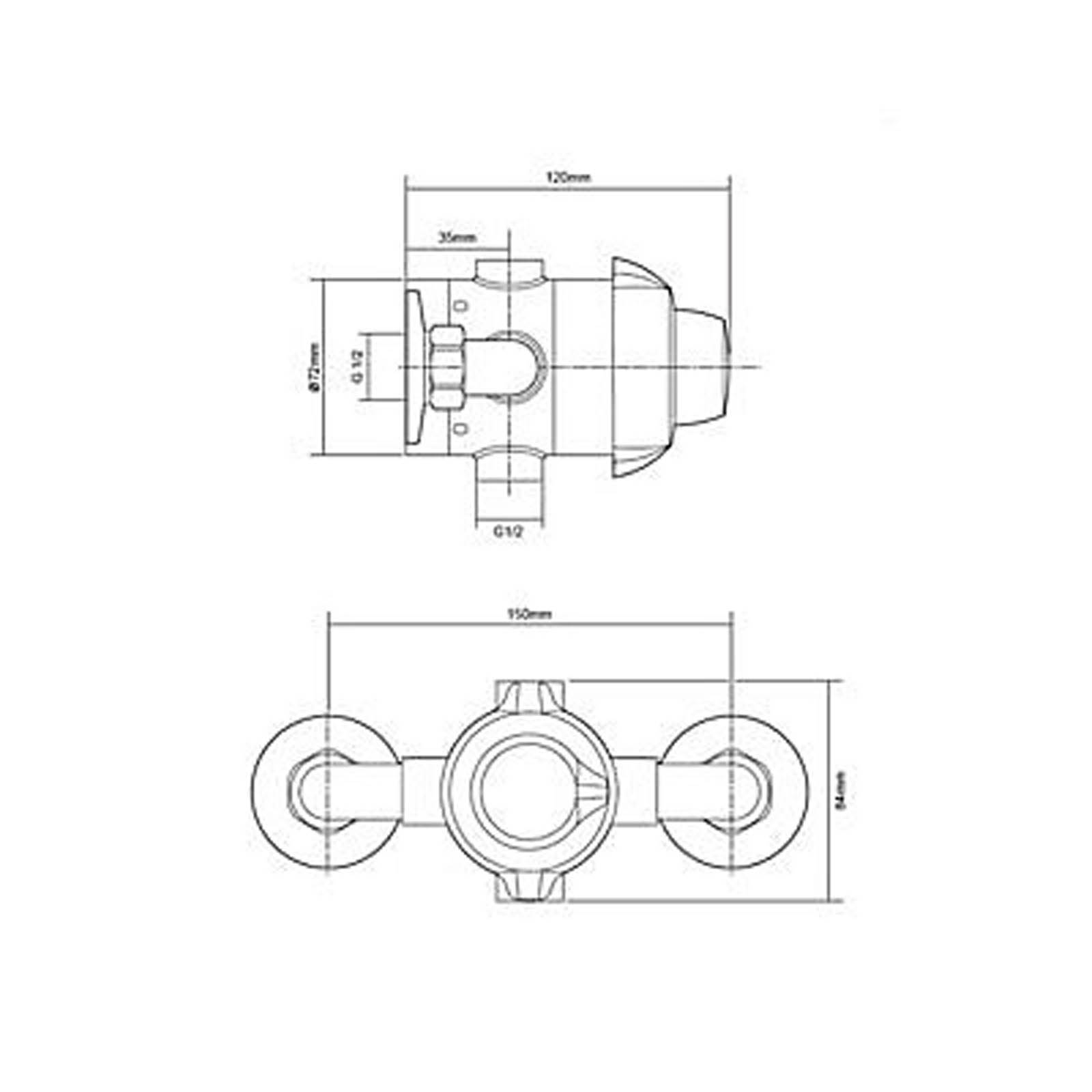 Triton Thermostatic Mixer Shower Chrome 5 Spray Pattern Round Head Bathroom - Image 4