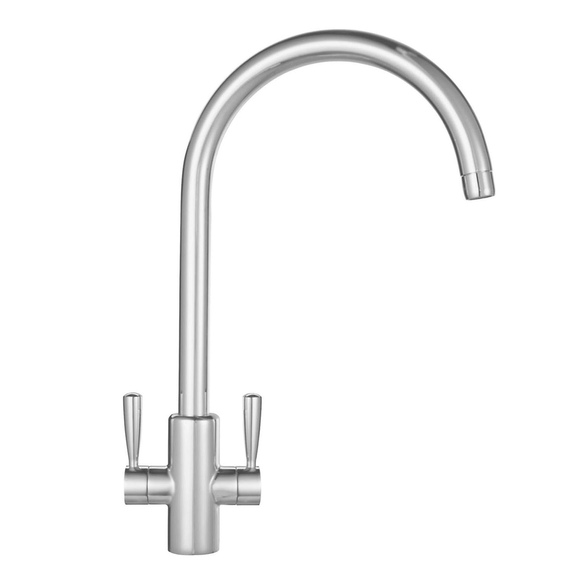 Franke Kitchen Sink Tap Mixer Dual Lever Stainless Steel Single Flow Faucet - Image 2