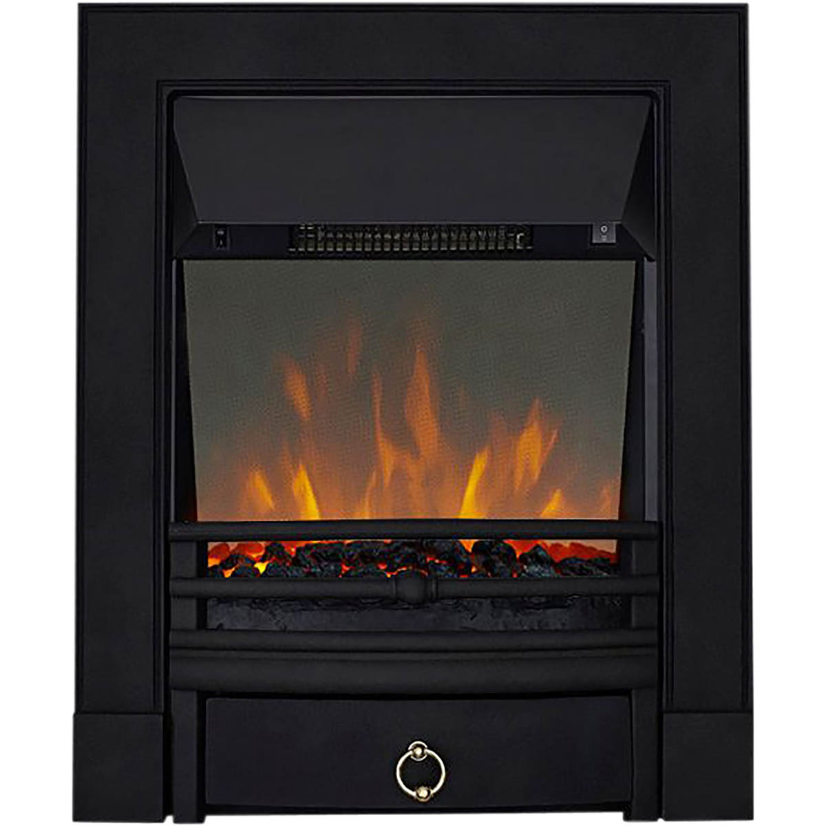 Focal Point Electric Fire Inset 2kW Cast Iron Flame Effect (H)596 (W)485mm - Image 1