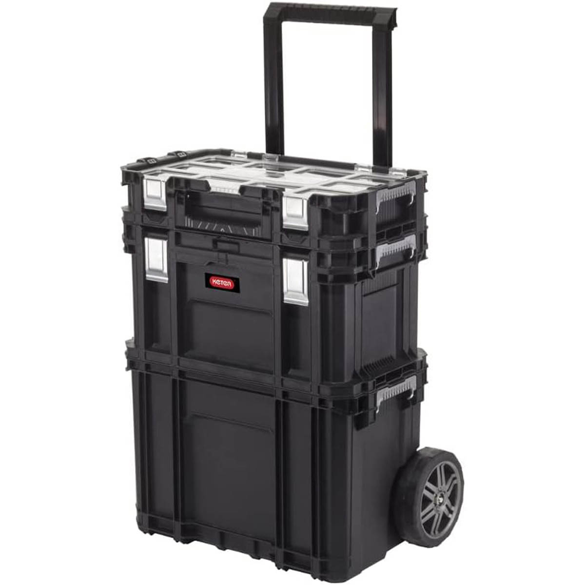 Keter Tool Box Modular Storage Trolley Connect Rolling System Sturdy 3 In 1 - Image 1