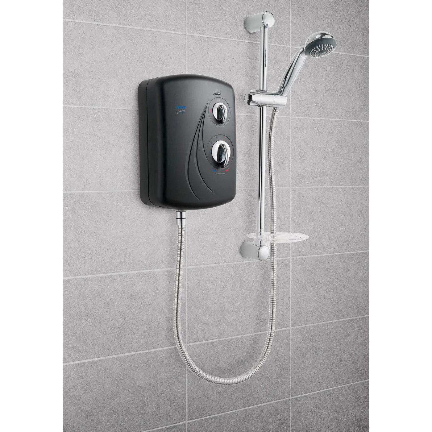Triton Enrich Black Electric Shower Thermostatic Modern 1 Spray pattern 8.5kW - Image 2