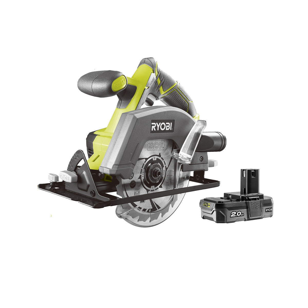 Ryobi ONE+ Circular Saw R18CSP-120S Cordless 18V 2Ah Battery Charger Set 150mm - Image 2