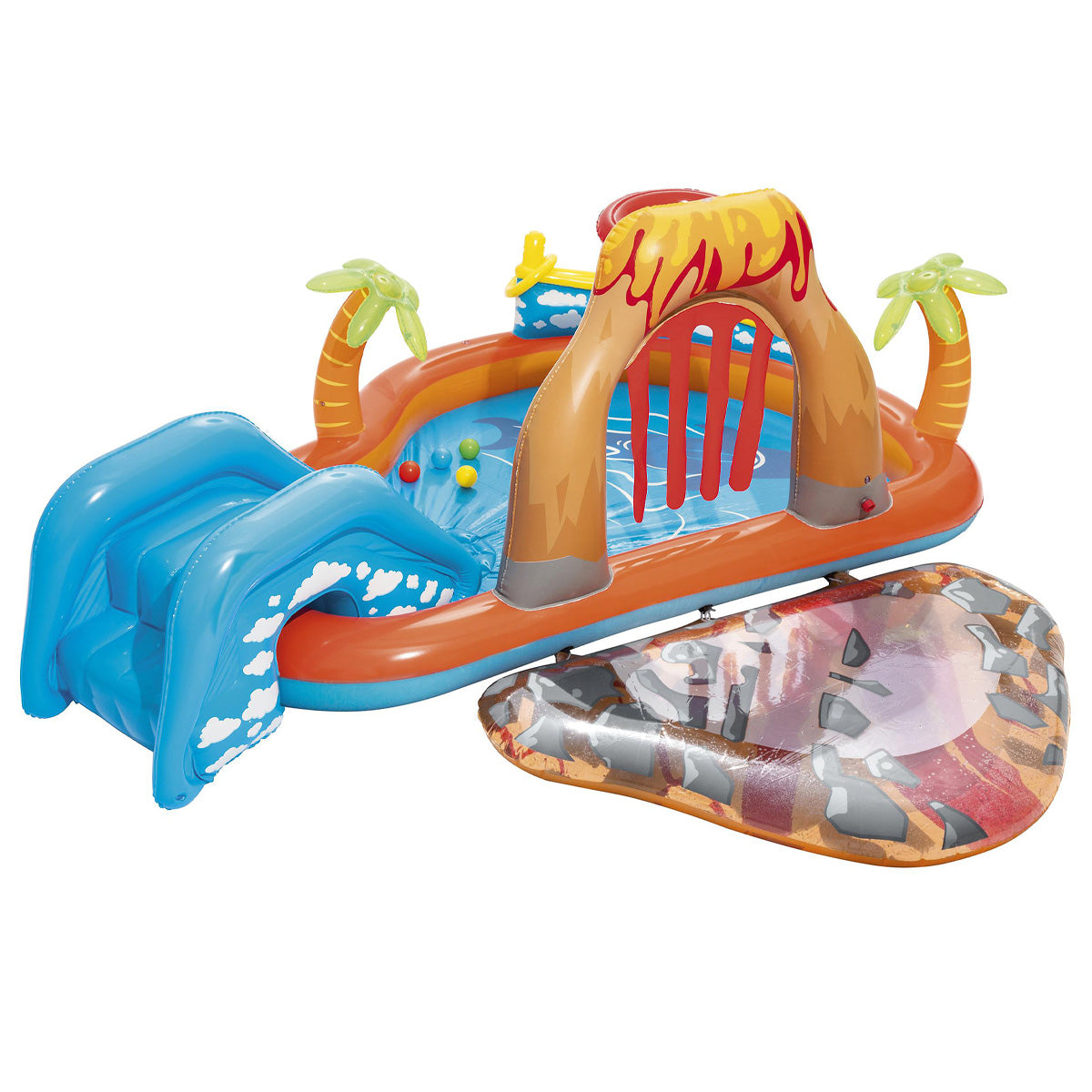 Bestway Swimming Pool With Slide Kids Inflatable Paddling Lava Lagoon Playground - Image 2