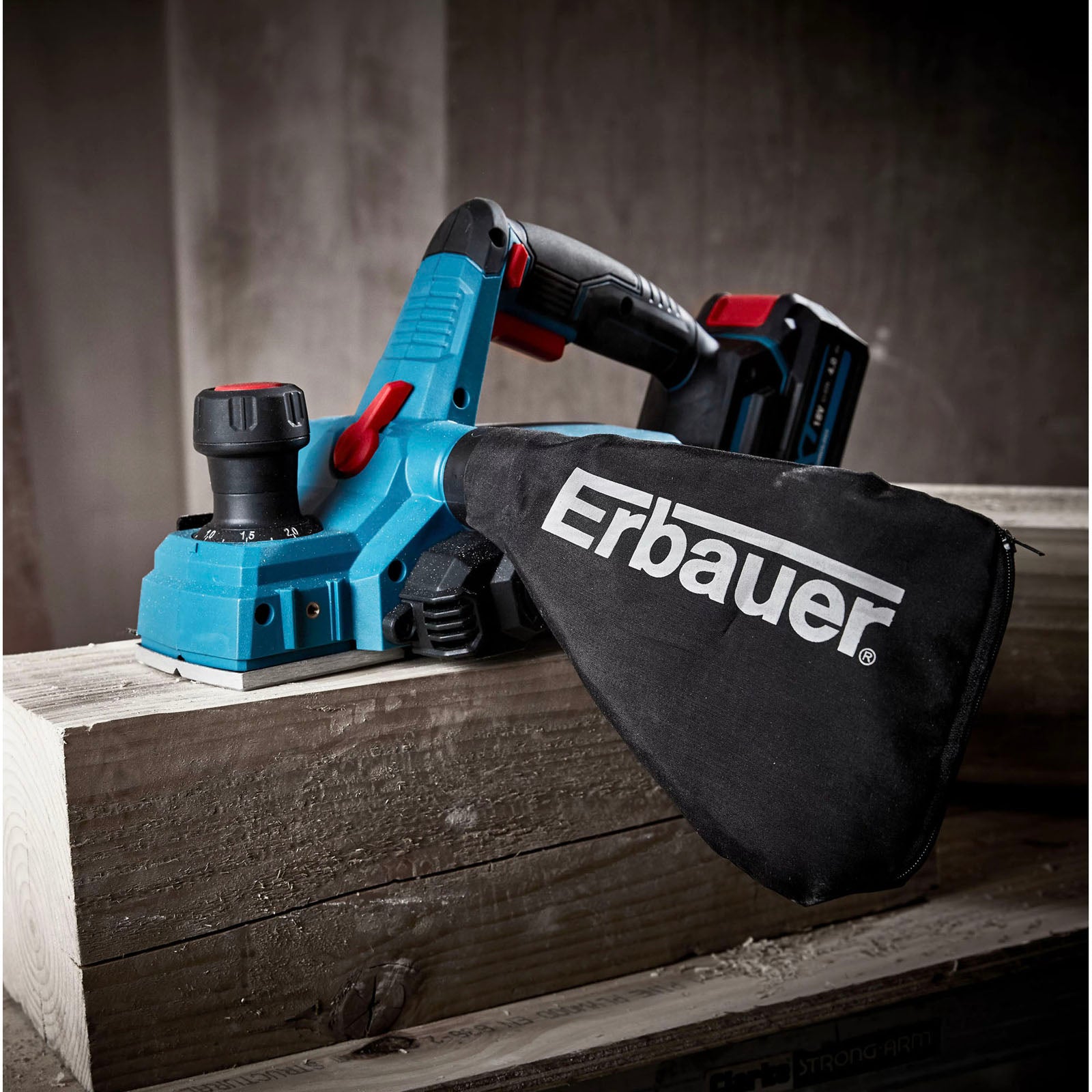 Erbauer Planer Cordless EHP18-Li EXT 18V Brushless Compact Dust Bag Body Only - Image 2