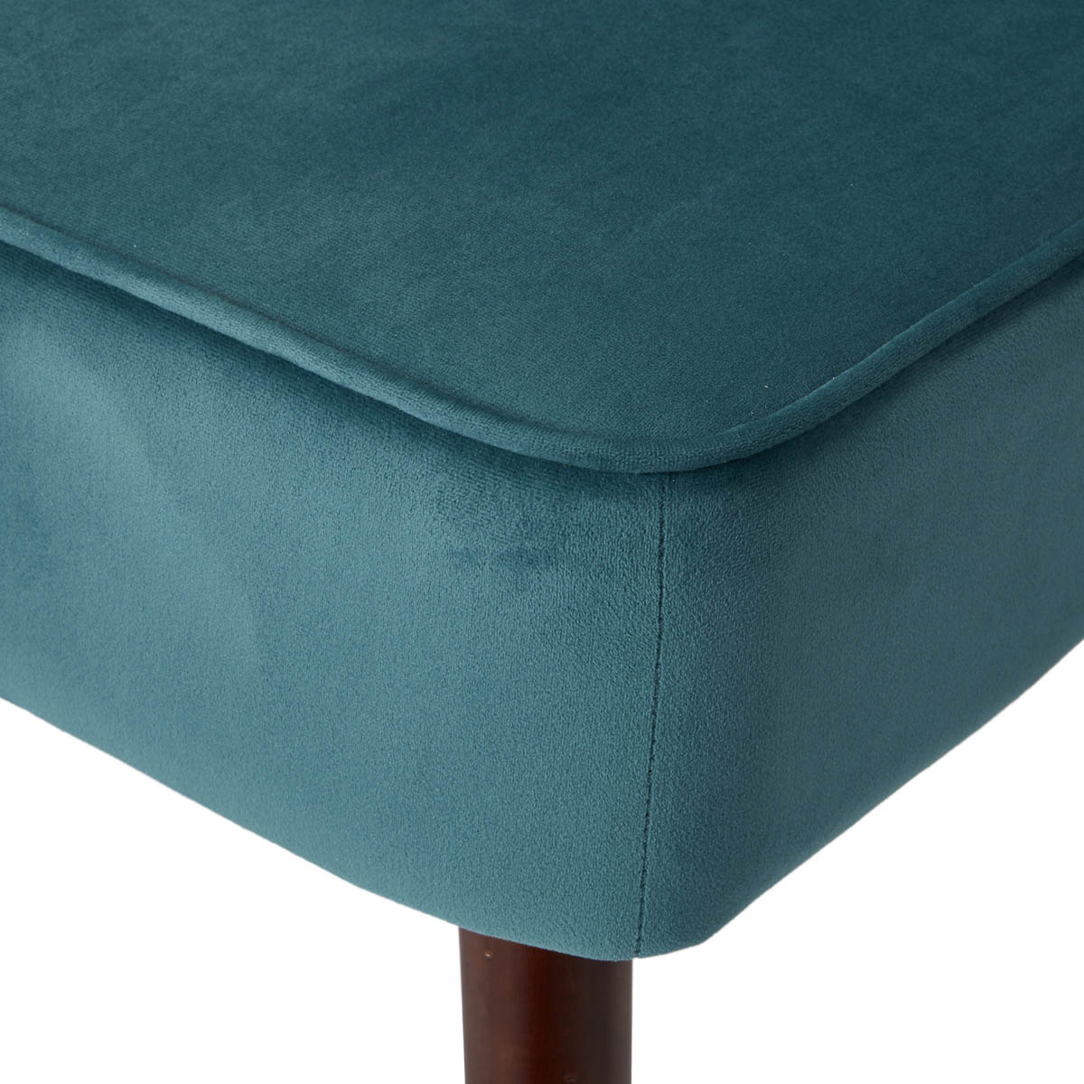 Zorita Occasional Chair Teal Velvet Effect Rectangular (H)830 (W)650 (D)715mm - Image 6