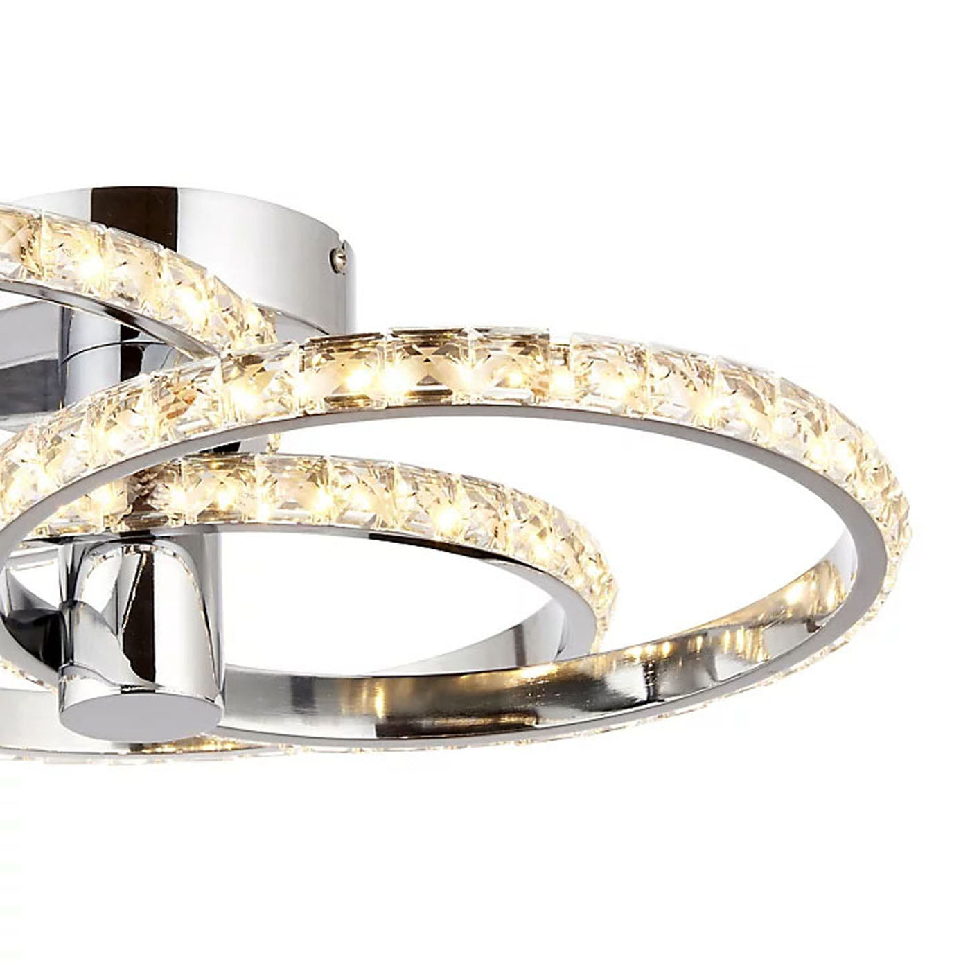 LED Ceiling Light 3 Way Chrome Pendant Warm White 1500lm Living Room Bedroom - Image 4