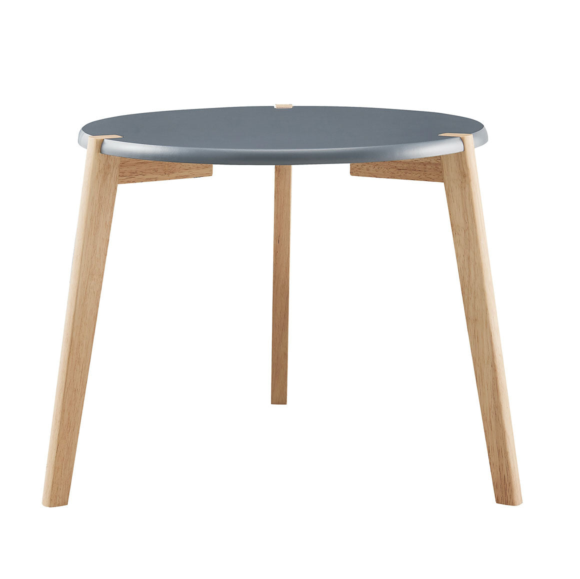 Side Table Sofa End Round Dark Grey Natural Living Room Bedroom (H)39cm (W)45cm - Image 4