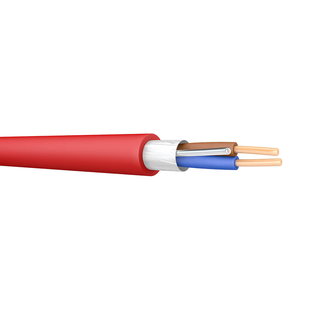 Prysmian 2 Core Cable FP200 Fire Resistant Red LSZH Sheath 1.5mm² x 50m - Image 2