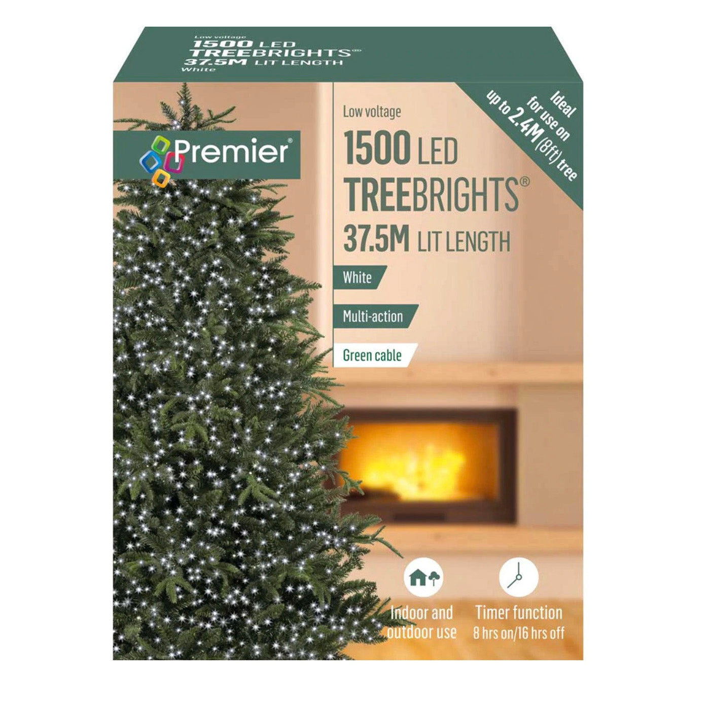 LED Christmas String Light 1500 White Timer Fairy Home Indoor Outdoor 42.5m - Image 2