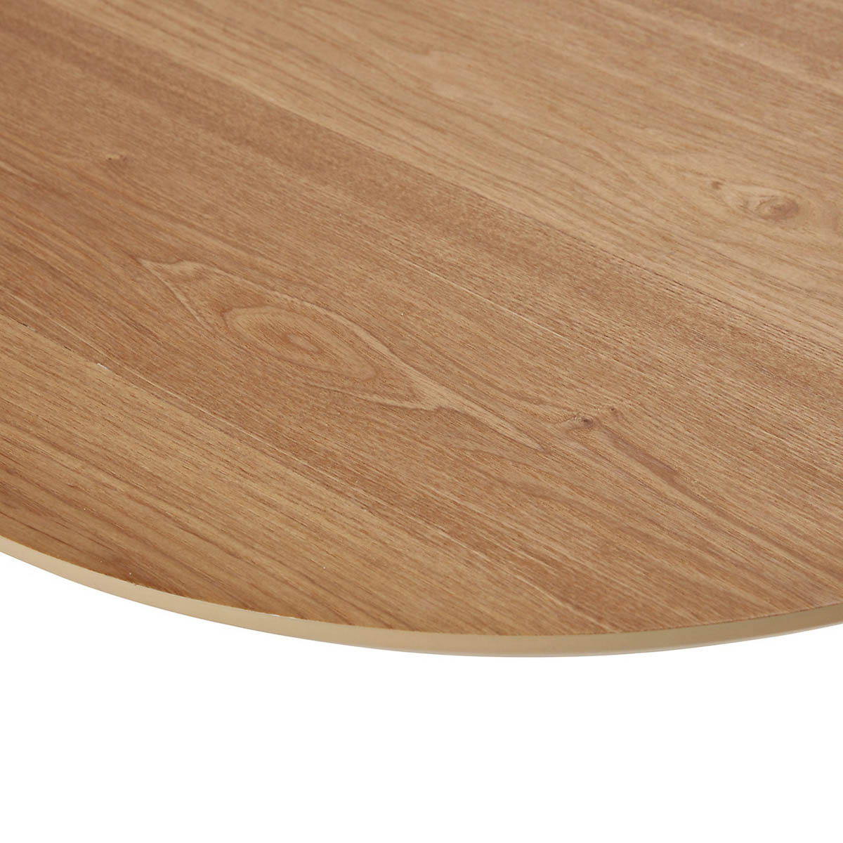 Side Table Oak Effect White Legs Living Room Bedside Sofa End Round Set Of 2 - Image 3