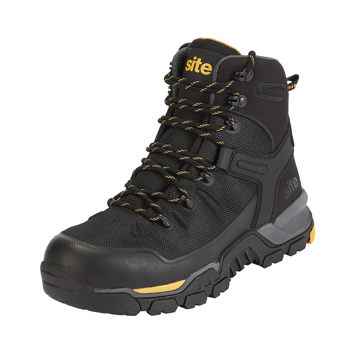 Site Safety Boots Black S3 SRC Aluminium Toe Anti Slip Size 9 Densham - Image 1