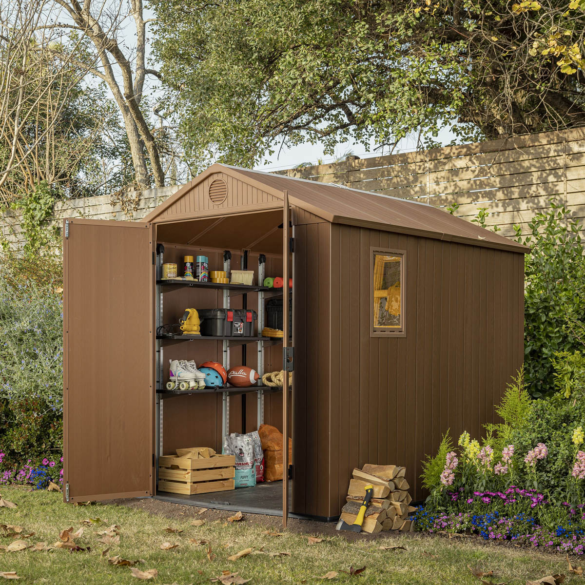 Keter Shelving Unit 3 Shelf Steel Storage Adjustable Garage Shed Organizer - Image 4