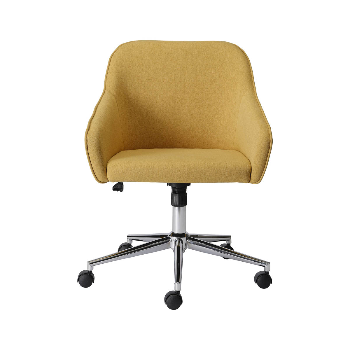 Arvor Office Chair Yellow Linen Effect Adjustable (H)945mm (W)620mm (D)640mm - Image 4