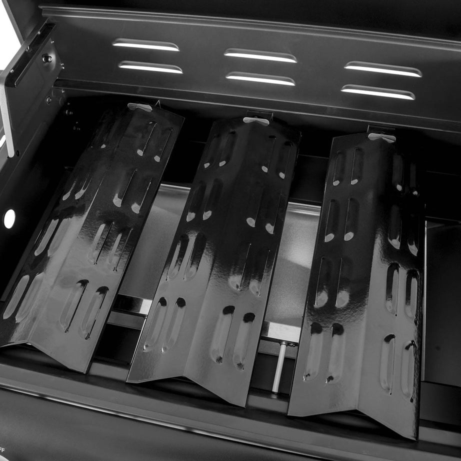 Gas BBQ 2 Burner Black Portable Piezo Ignition Wheeled Compact Outdoor Grill - Image 5