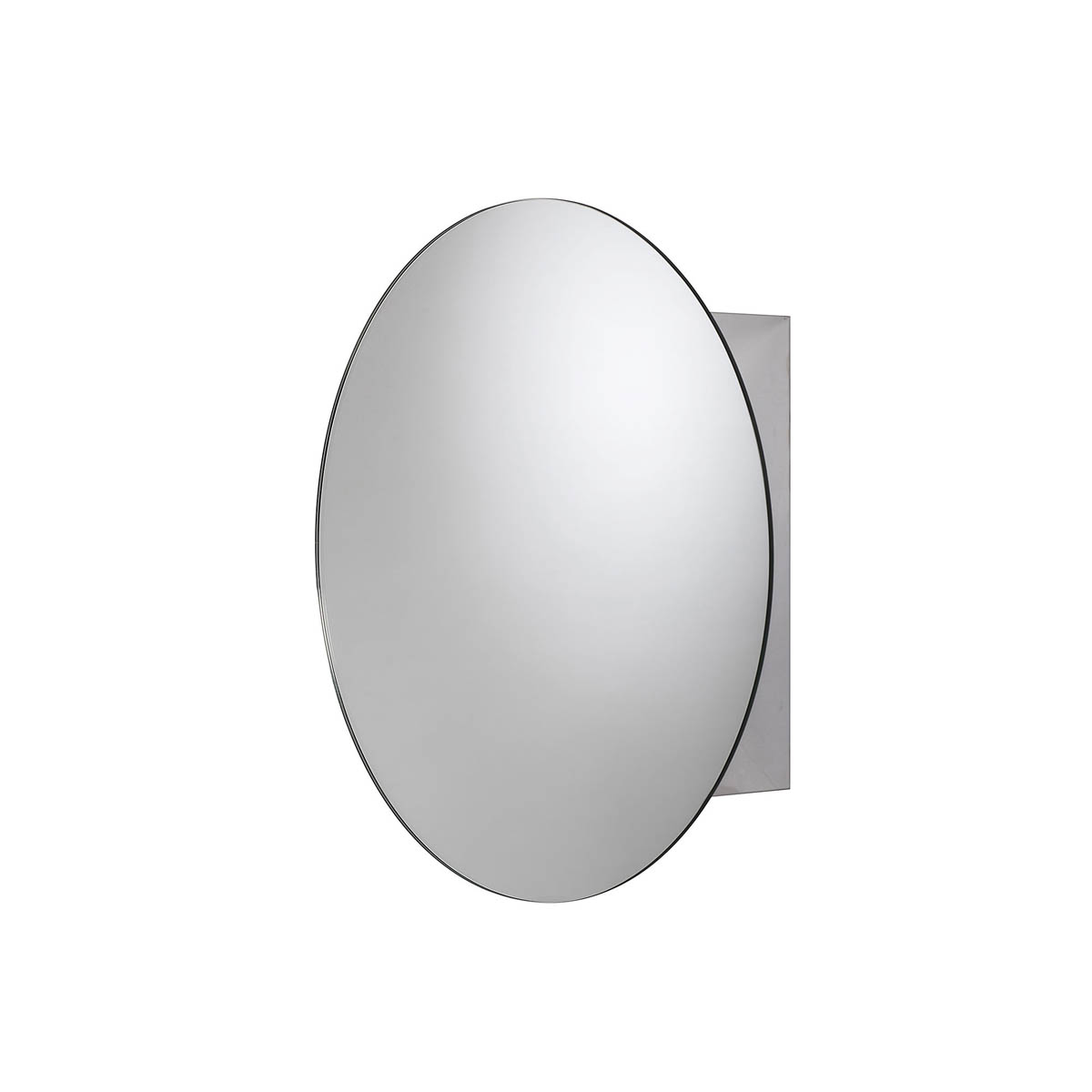Croydex Bathroom Cabinet Mirrored Wall Mounted Single Door 2 Shelves 50x50x11cm - Image 1