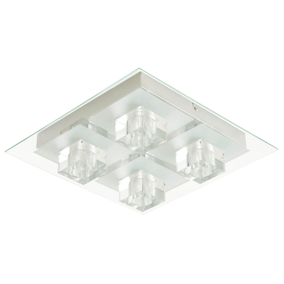 Ceiling Light Integrated LED Colour Changing Square Metal Glass Contemporary - Image 2