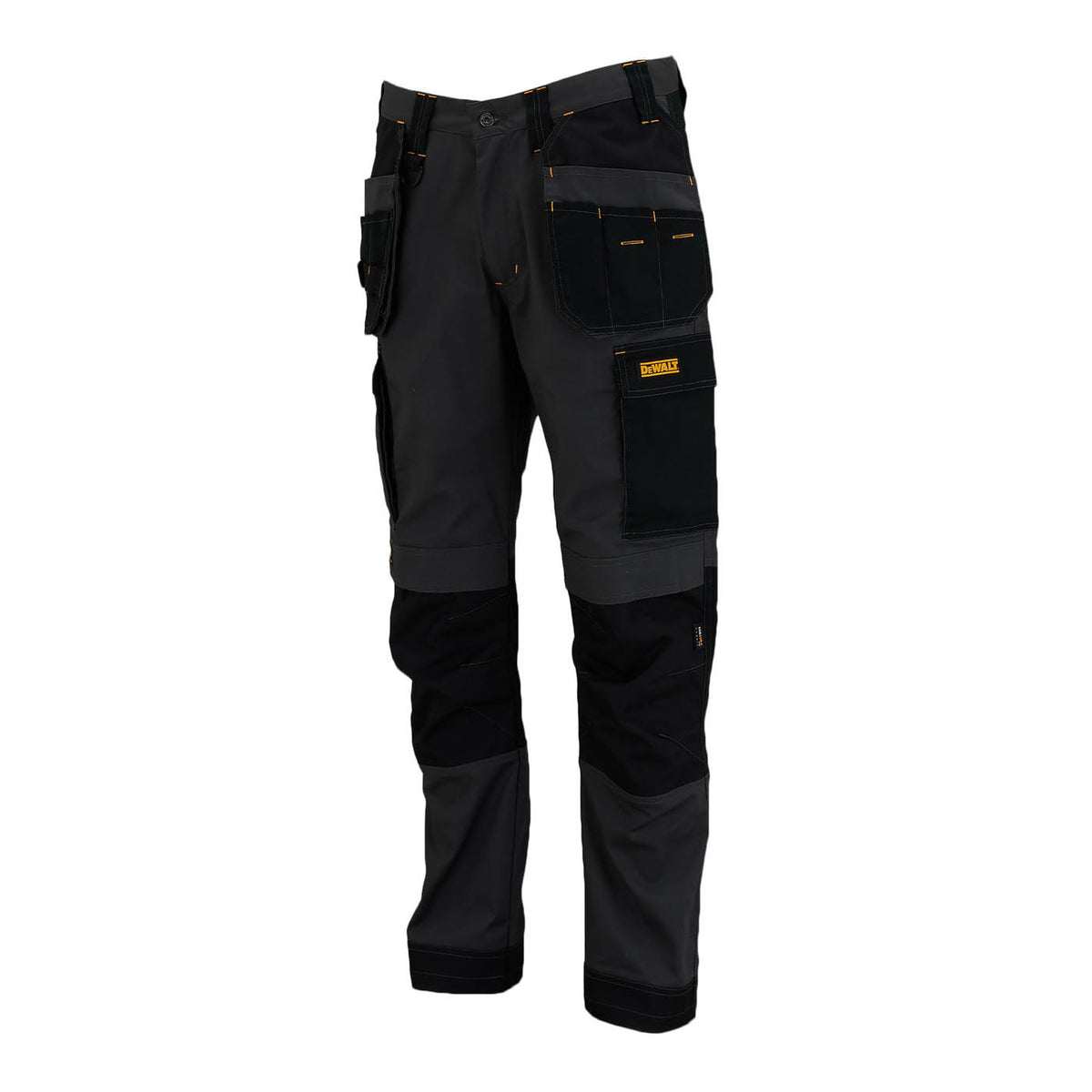 DeWalt Mens Trousers 9 Pocket Grey Black Slim Fit Comfortable W36" L31" - Image 3
