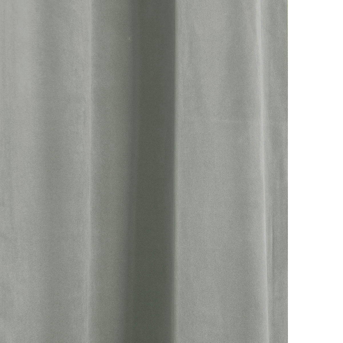 Eyelet Curtain Grey Velvet Lined Ready Made Plain Ring Top Pair W167xL183cm - Image 6