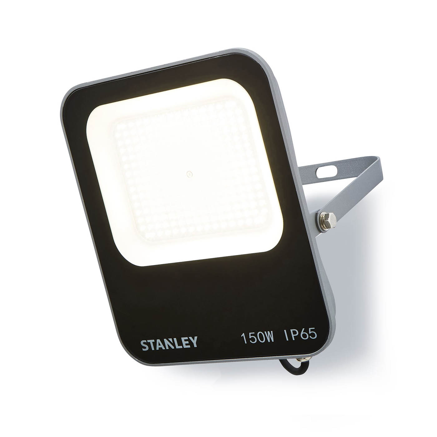 Stanley LED Floodlight Black Aluminium Glass Cool Daylight IP65 Outdoor Garden - Image 1
