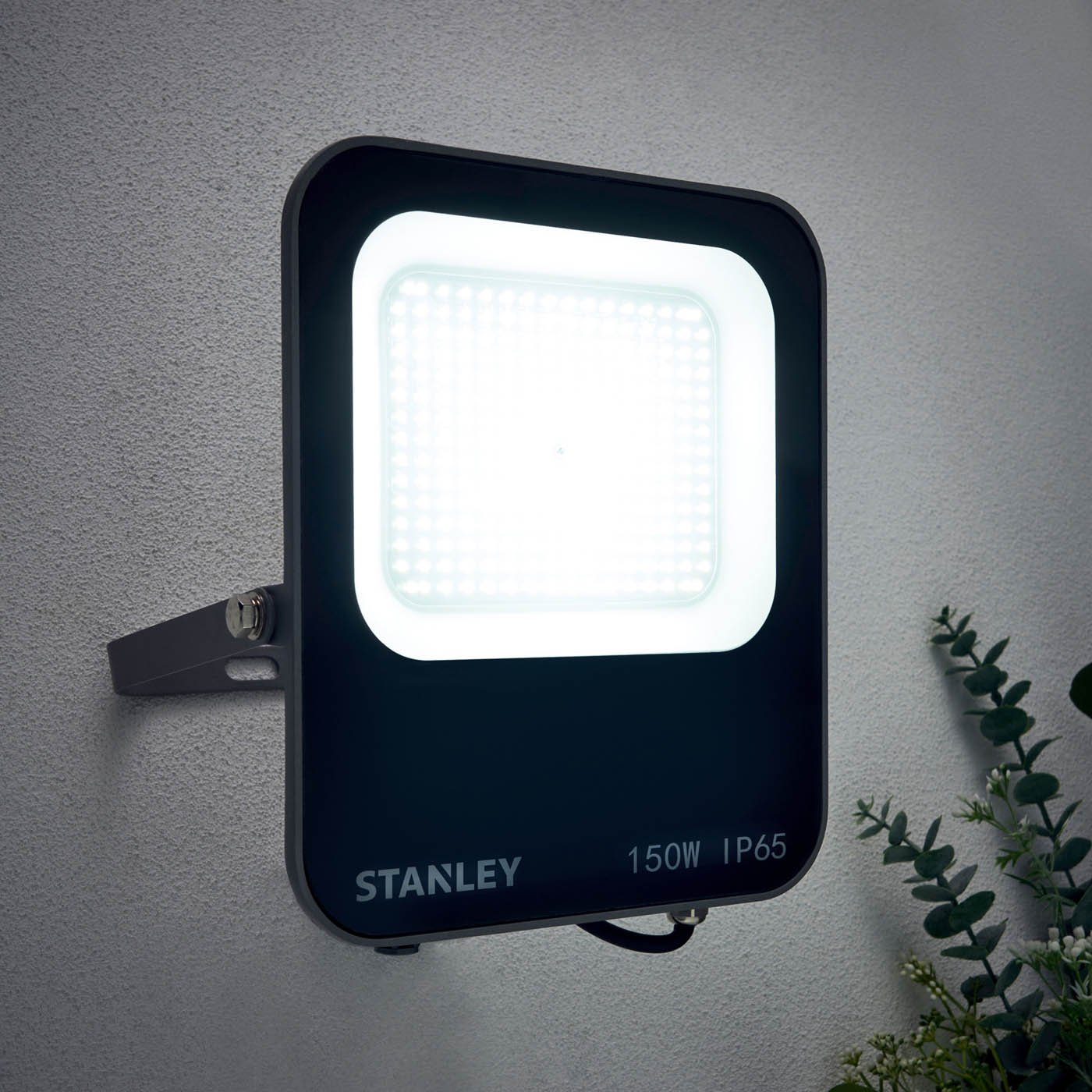 Stanley LED Floodlight Black Aluminium Glass Cool Daylight IP65 Outdoor Garden - Image 2