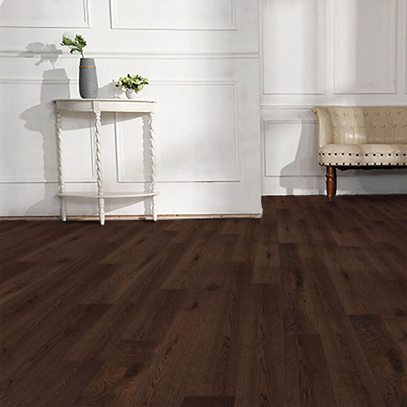 GoodHome Skanor Natural Dark Brown Oak Solid wood flooring, Pack of 1, 1.8m² - Image 5