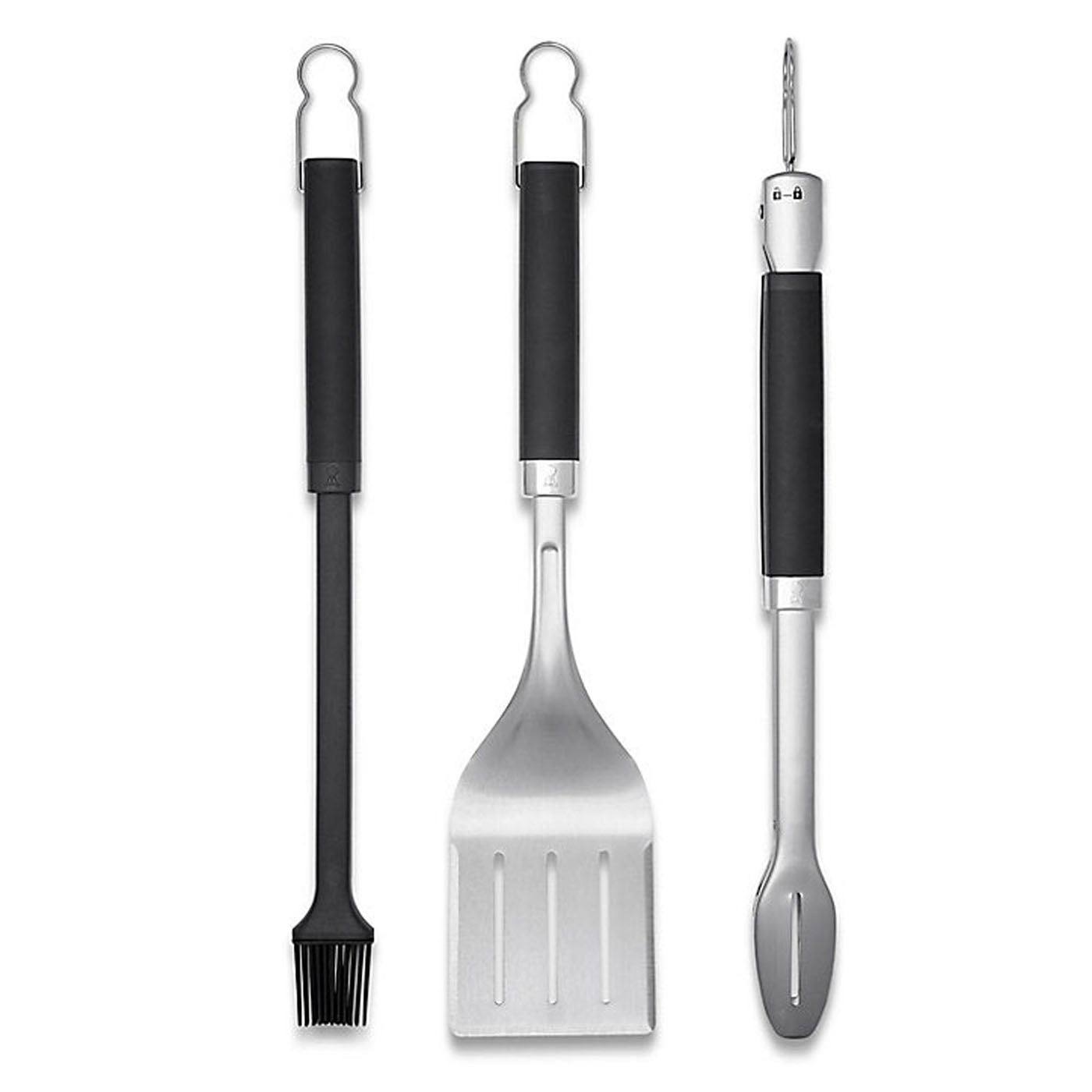 Barbecue Tool Set Grill Tong Spatula Basting Brush Utensil Accessories 3 Piece - Image 2