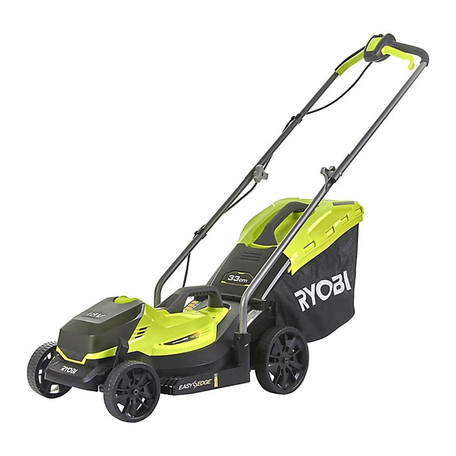 Ryobi Lawnmower Cordless 18V 5.0Ah Li-Ion RLM18X33B50B Rotary 33cm Grass Cutter - Image 1
