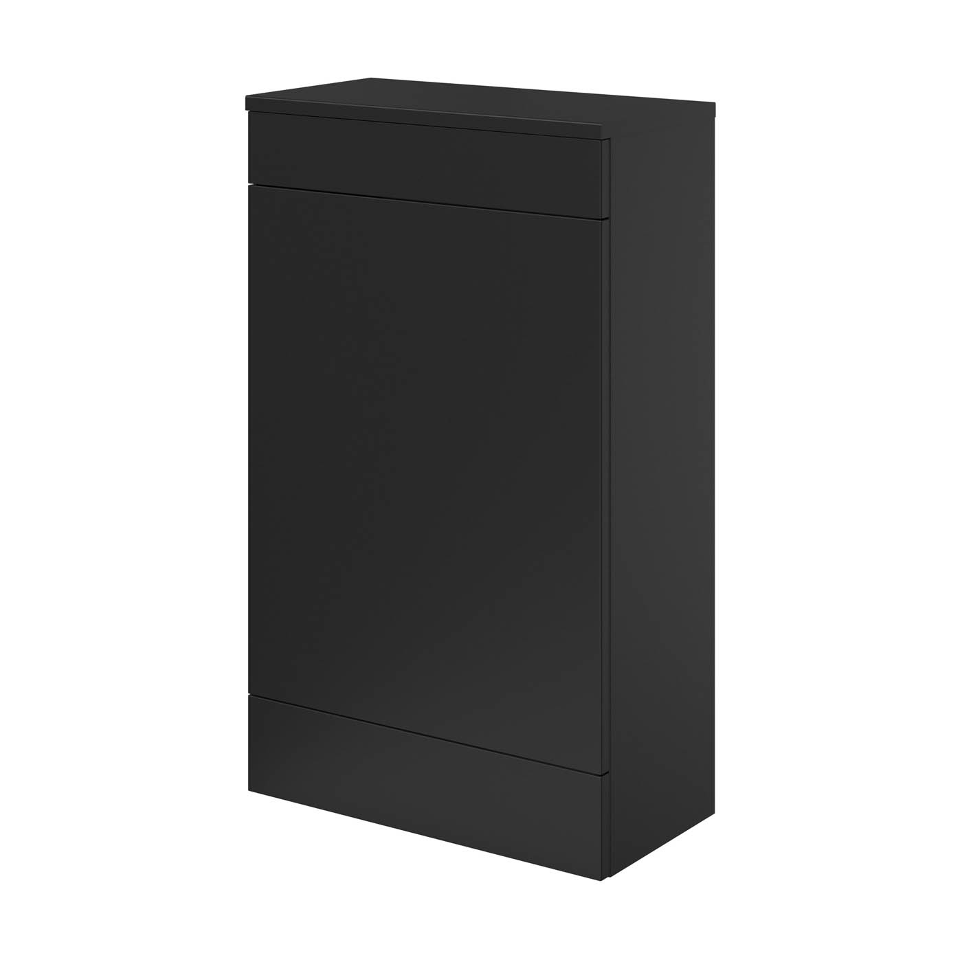 Toilet Cabinet Imandra Freestanding Matt Black WC Unit Bathroom Modern 84x50cm - Image 1