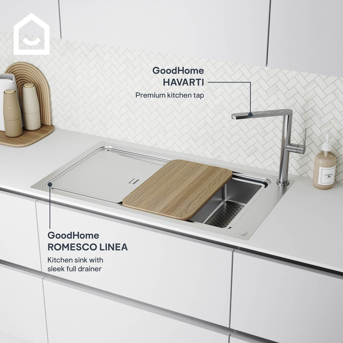 Kitchen Tap Mixer Stainless Steel Single Lever Swivel Spout Contemporary Faucet - Image 6