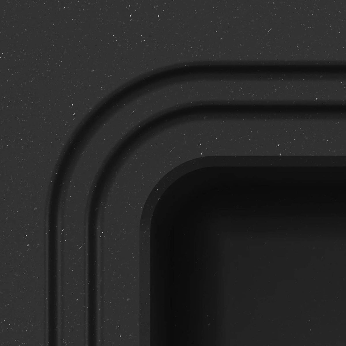 GoodHome Romesco 1 Bowl Quartz Kitchen Sink Drainer Black 773mm - Image 5