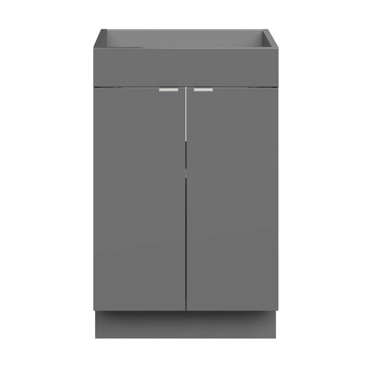Bathroom Cabinet Imandra Slimline Gloss Grey Double Vanity Unit H82xW50cm - Image 4