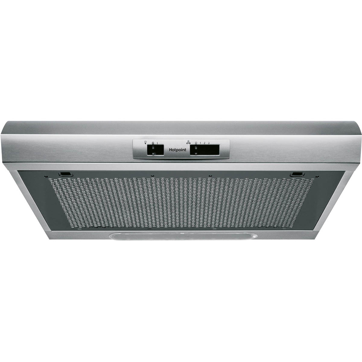 Hotpoint Visor Cooker Hood PSLMO65FLSX Steel Kitchen Extractor Fan (W)59.9cm - Image 1