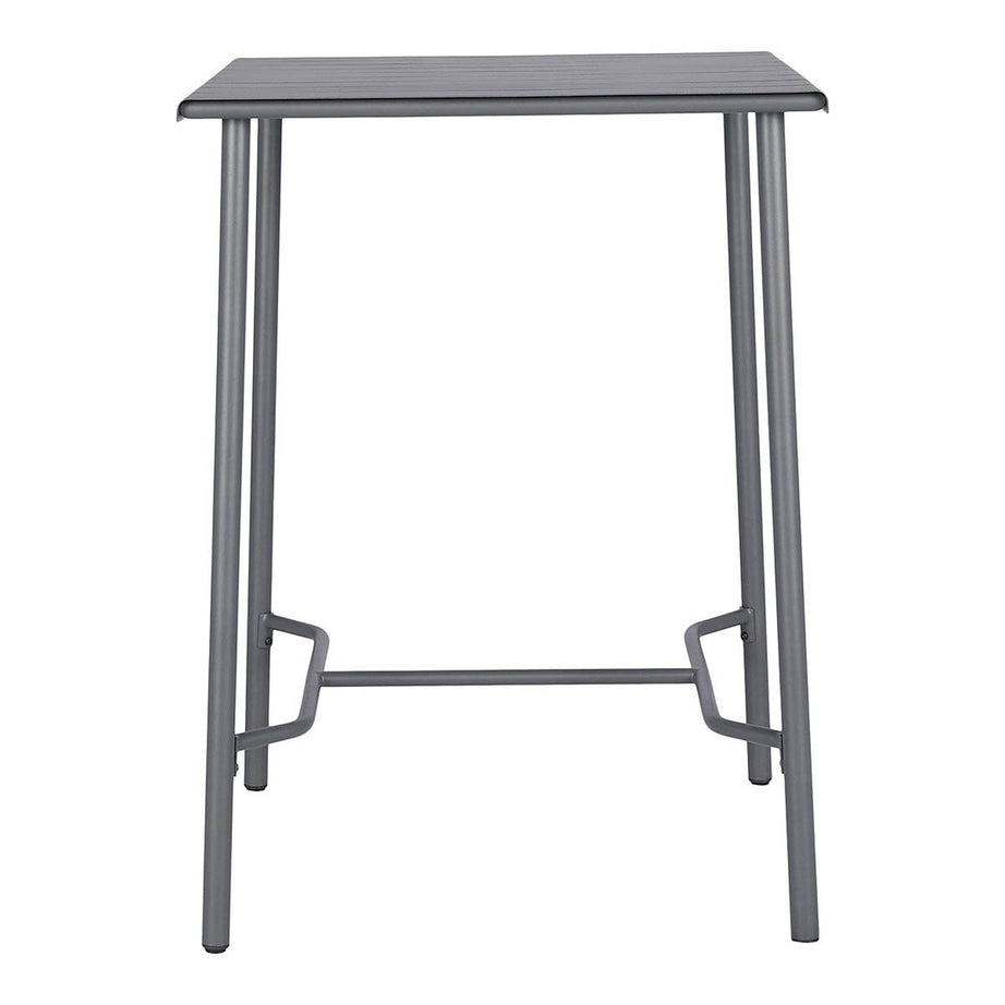 High Cocktail High Table 2 Seater Square Matt Grey Steel L76.6 x W76 x H106cm - Image 2