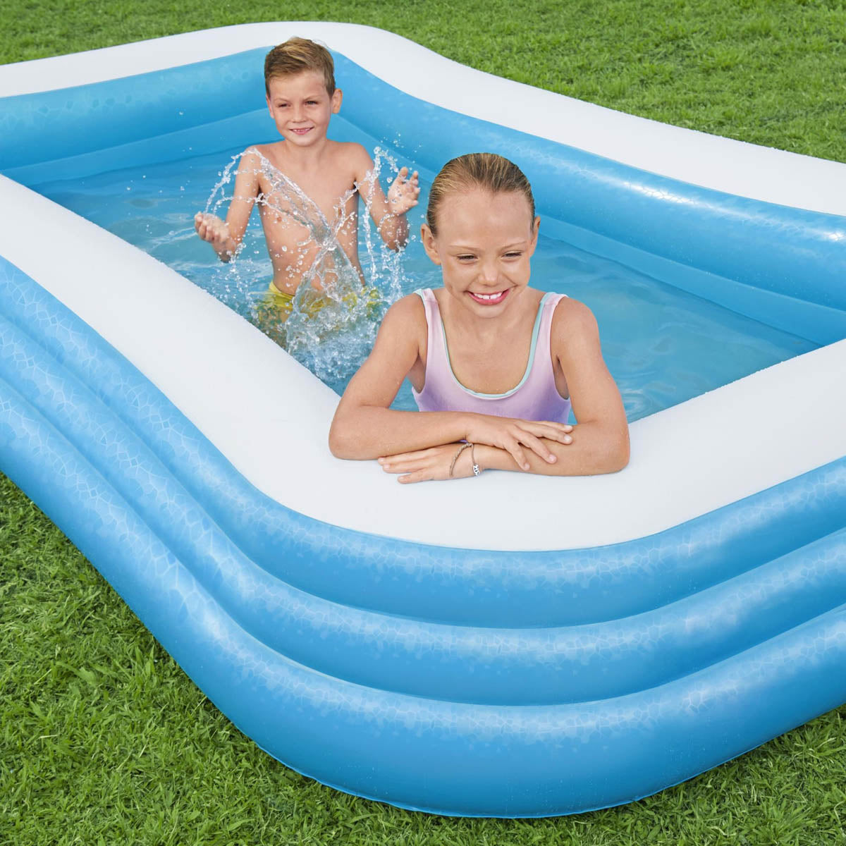 Bestway Inflatable Paddling Pool 10ft Blue Garden Summer Family Fun Swimming - Image 4