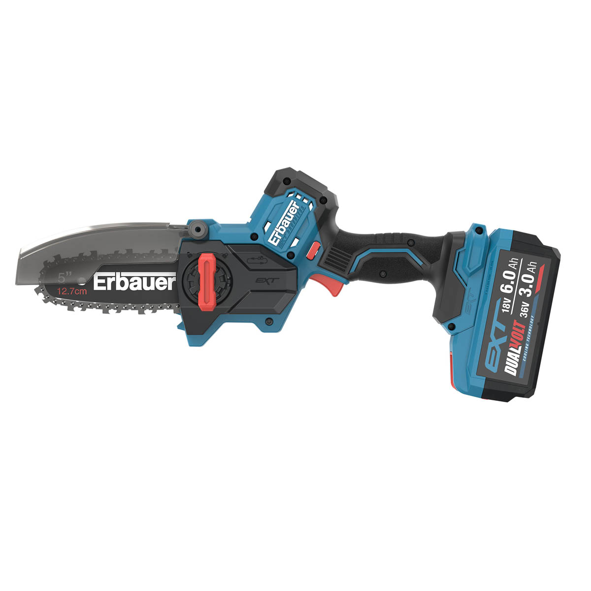 Erbauer Chainsaw Cordless 18/36V 3.0/6.0Ah ERI1035PRS 12.7cm Pruner Wood Cutter - Image 2