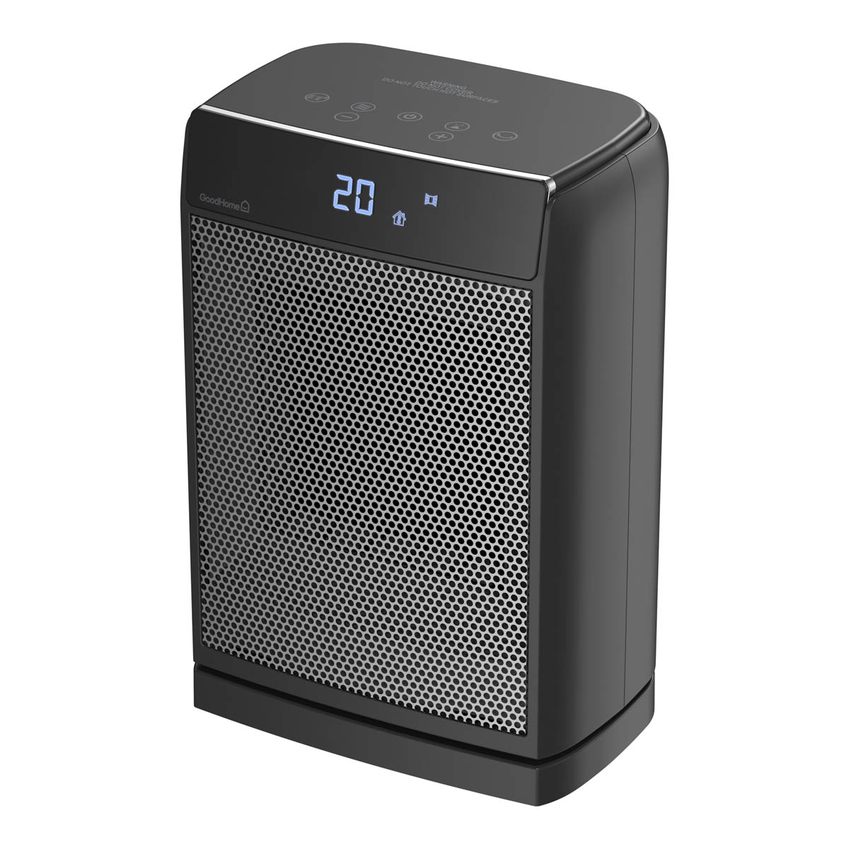 Ceramic Fan Heater PTC Black Compact Digital Touch Remote Control 2000W - Image 1