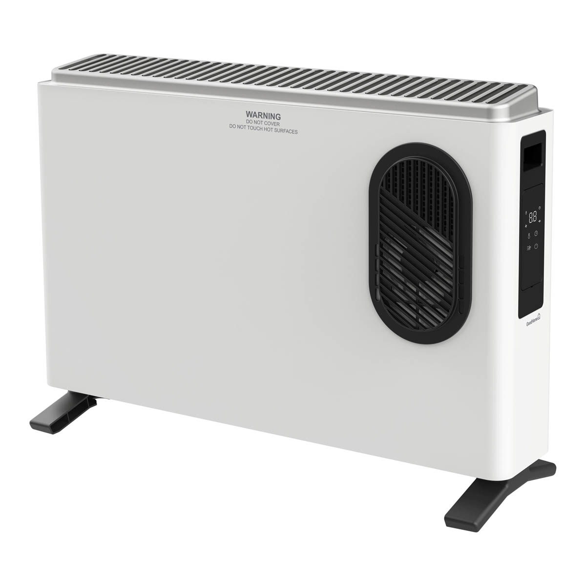 Convector Heater 2000W White Portable Freestanding Timer 2 Heat Settings - Image 1