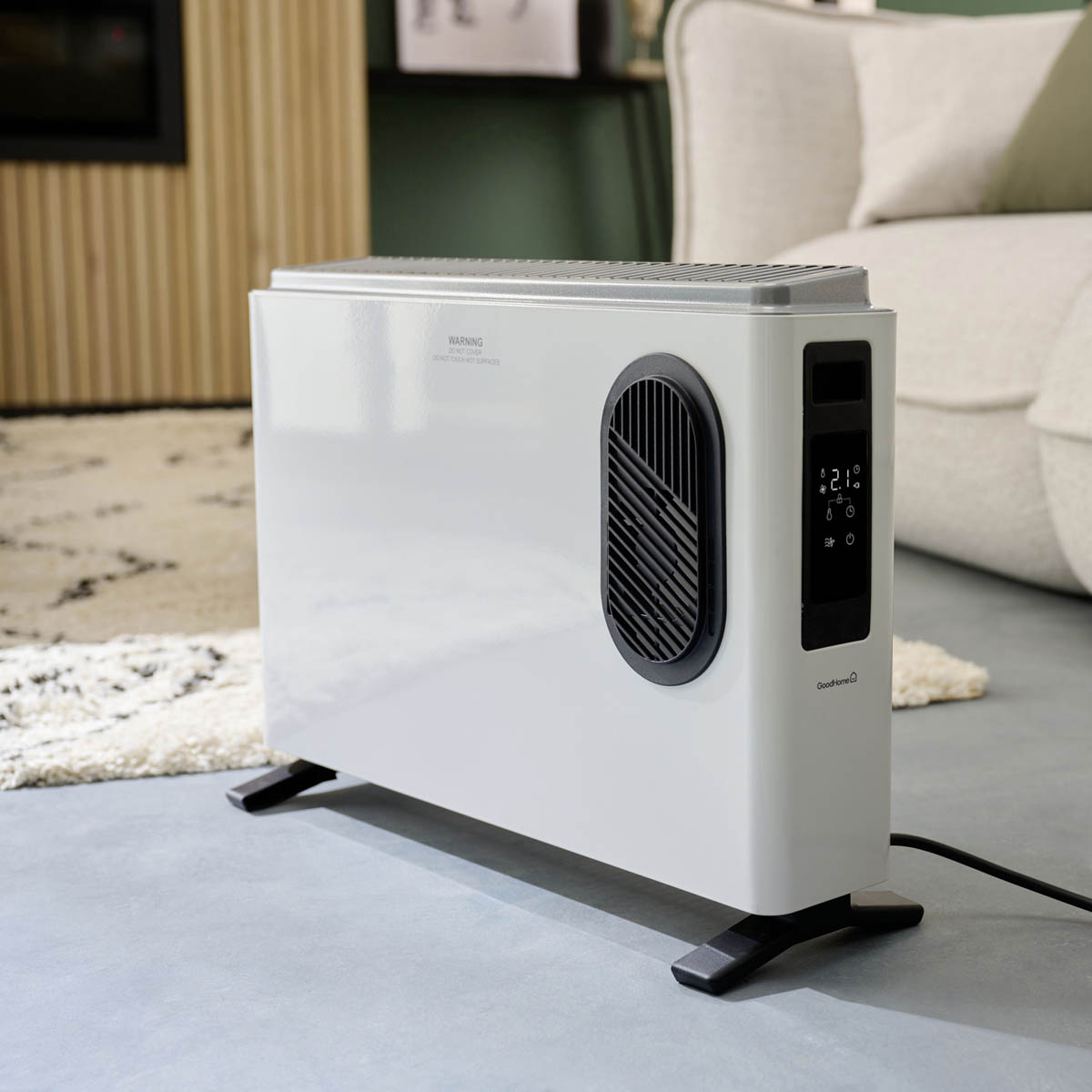 Convector Heater Radiator Portable White Timer 2 Heat Settings Thermostat 2000W - Image 5