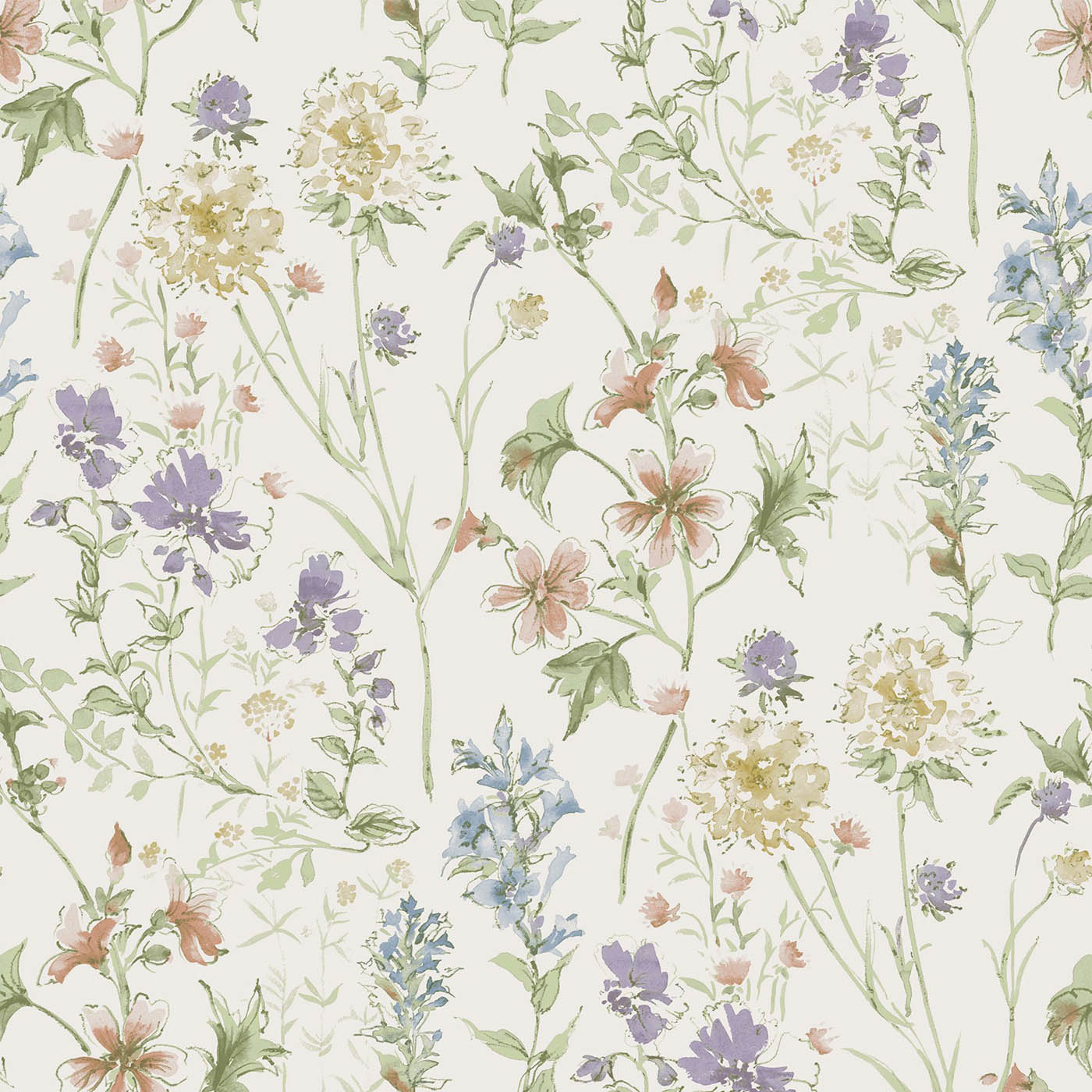 Laura Ashley Wallpaper Smooth Multicolour Wild Meadow Contemporary 5.2m² - Image 2