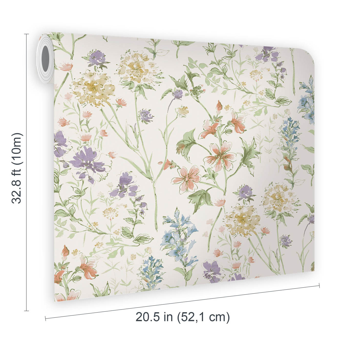 Laura Ashley Wallpaper Smooth Multicolour Wild Meadow Contemporary 5.2m² - Image 4