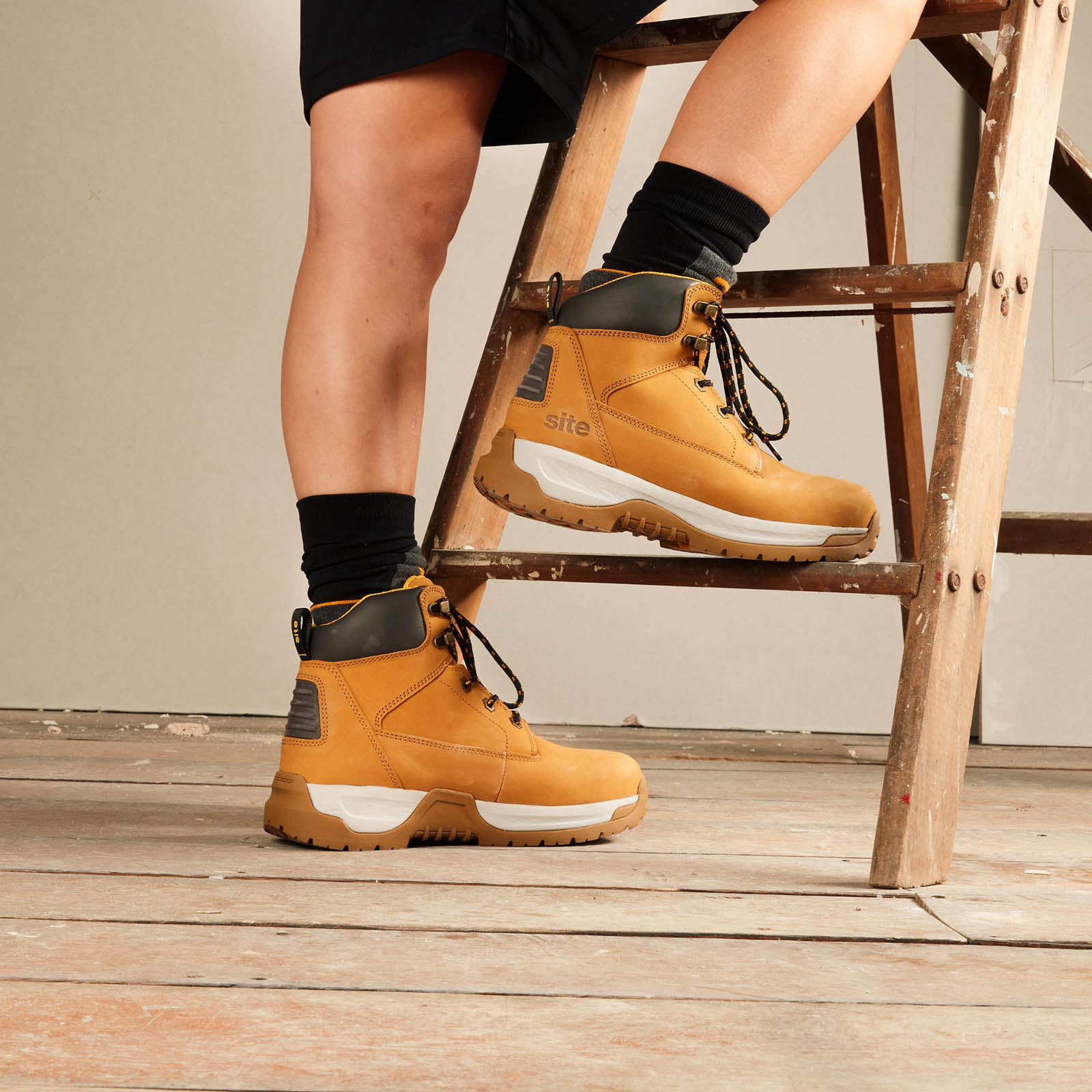 Site Arenite Women's Wheat Safety boots, Size 3 - Image 2
