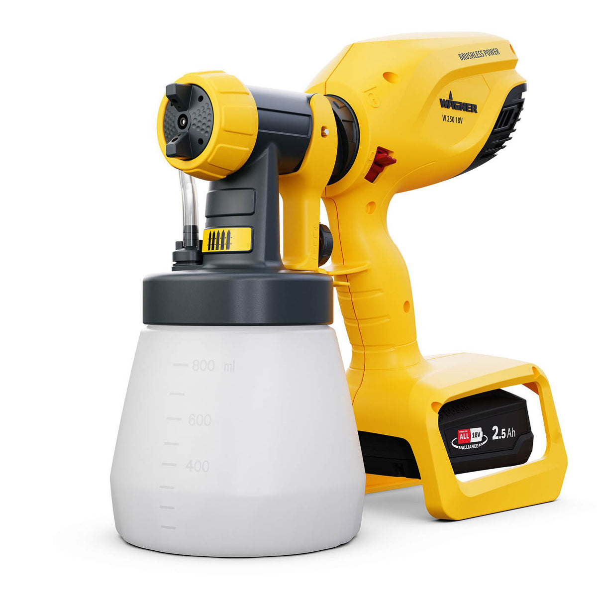 Wagner Paint Sprayer Cordless 18V Li-Ion W250 Compact HVLP Spray Gun Body Only - Image 1