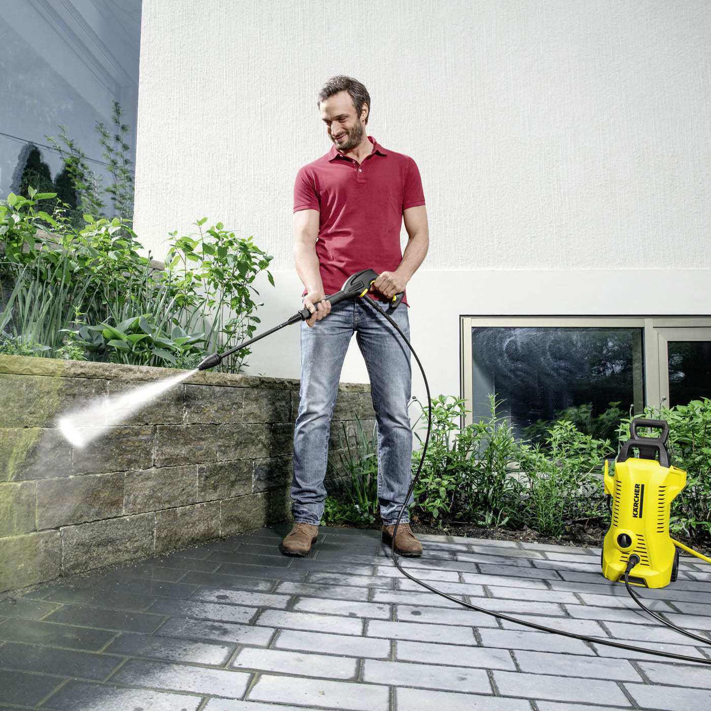 Karcher K2 High Pressure Washer Jet Power Control Corded Wheeled 110bar 1.4kW - Image 3