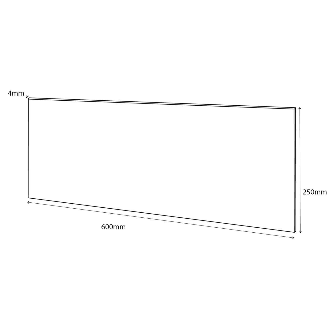 Splashwall Alloy Matt Midnight grey green Aluminium Double-sided (H)25x (W)80cm - Image 2