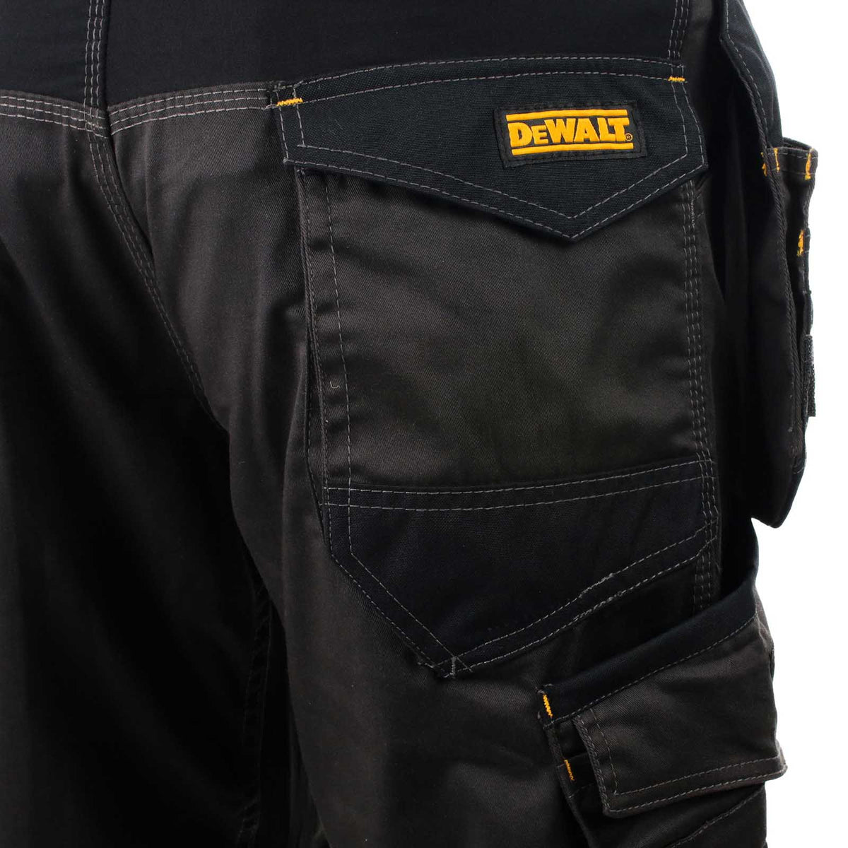 DeWalt Work Trousers Men's Regular Fit Black Grey Multi Pockets Cargo W40 L29 - Image 7