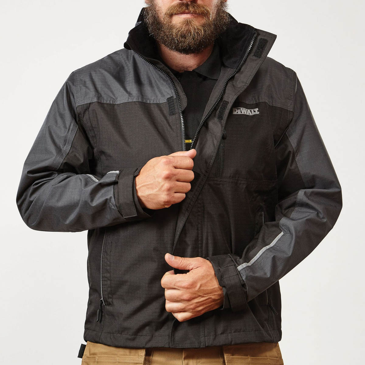 DeWalt Storm Black & Grey Waterproof jacket Small - Image 2