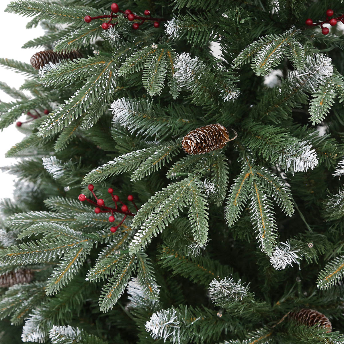 Christmas Tree 6ft Artificial Green Frosted LED Pre Lit Warm White Indoor - Image 8