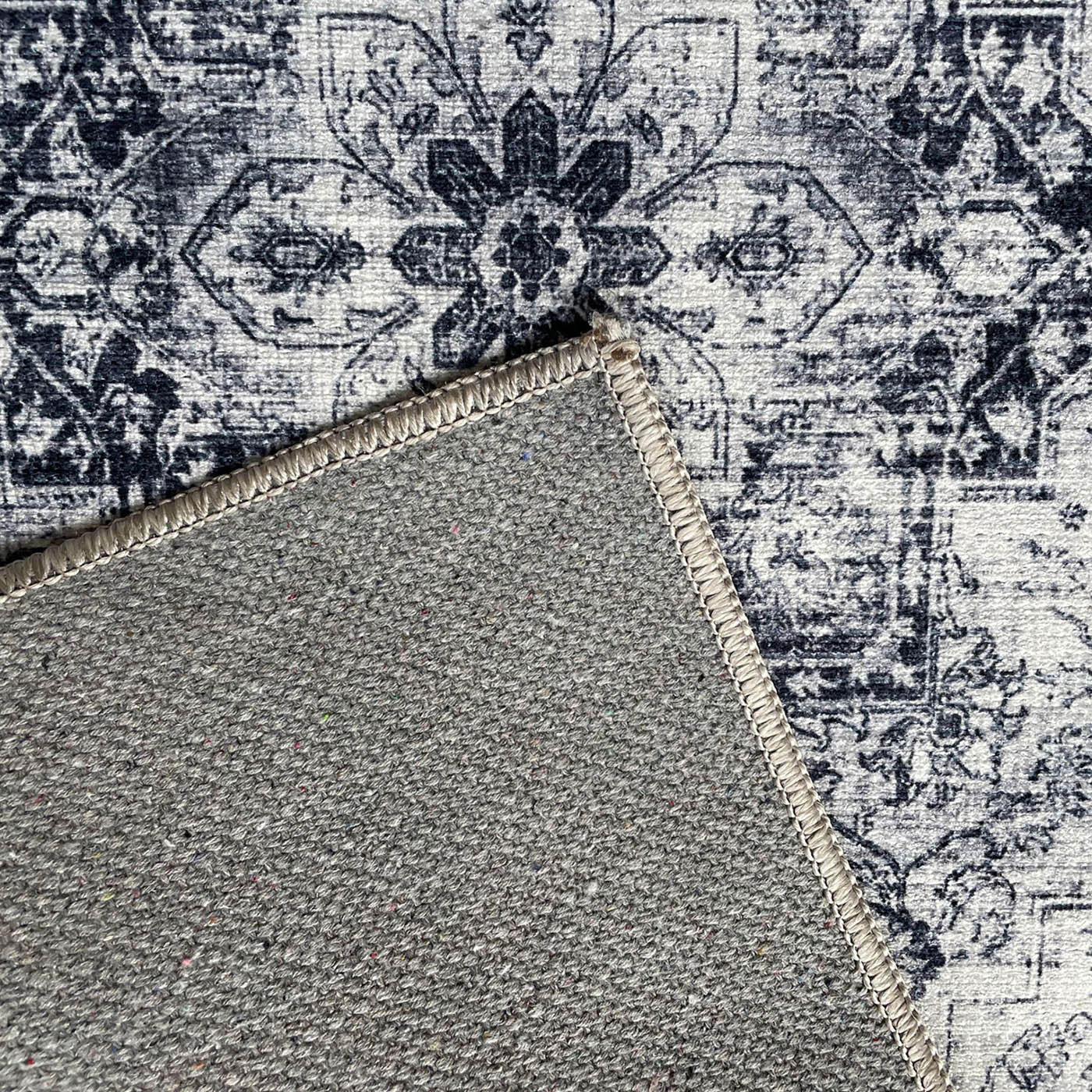 Persian Chenille Grey Traditional Medium Rug, (L)170cm x (W)120cm - Image 6
