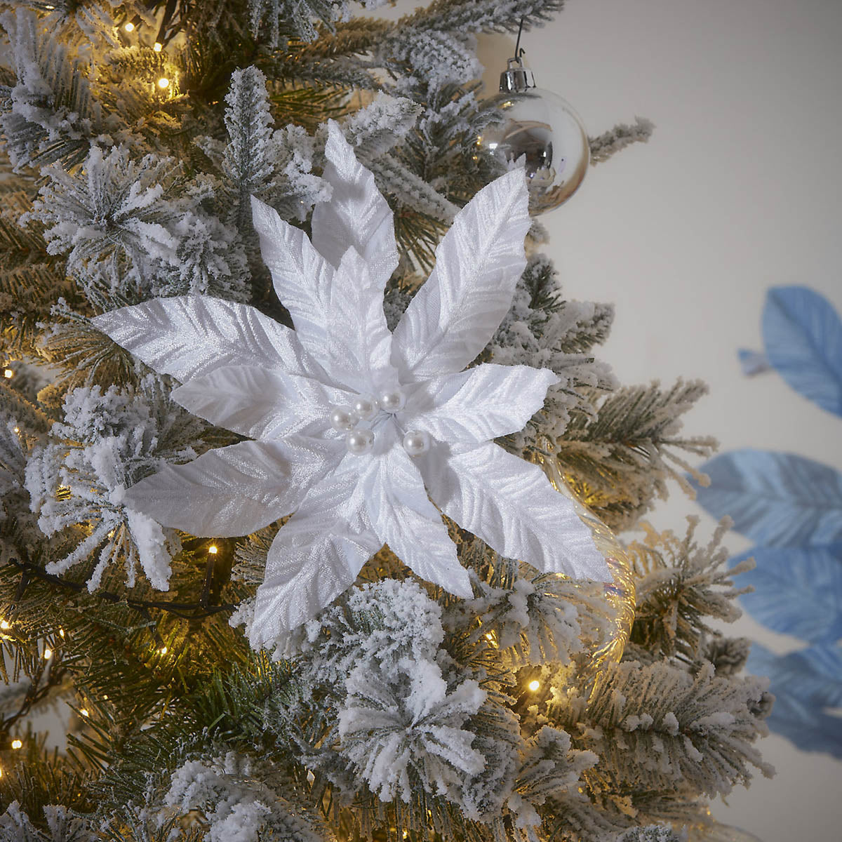 Christmas Tree Artificial Green Snow Tipped Effect Hinged Indoor With Stand 6ft - Image 3