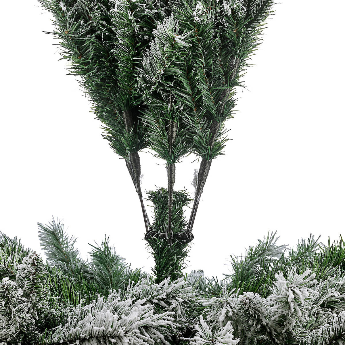 Christmas Tree Artificial Green Snow Tipped Effect Hinged Indoor With Stand 6ft - Image 9